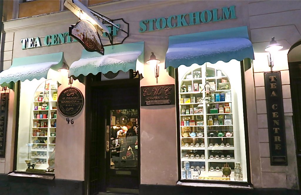 En mycket välsorterad te-butik på Hornsgatan i Stockholm, The Tea Centre of Stockholm