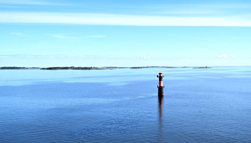 Dagstur över till Mariehamn på Åland. Vackert ute på Ålands hav.
