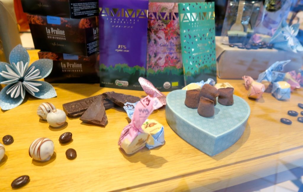 Mycket gott i butiken Chocolat i Uppsala