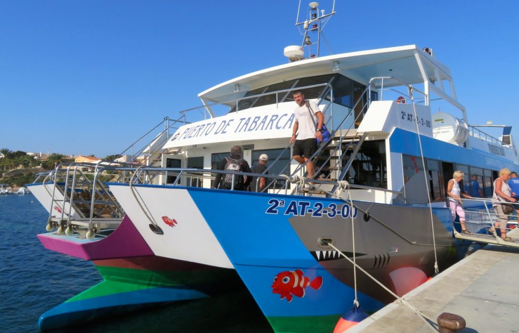 Vi kom till Tabarca med båt från St. Pola. En resa på 30 minuter. 