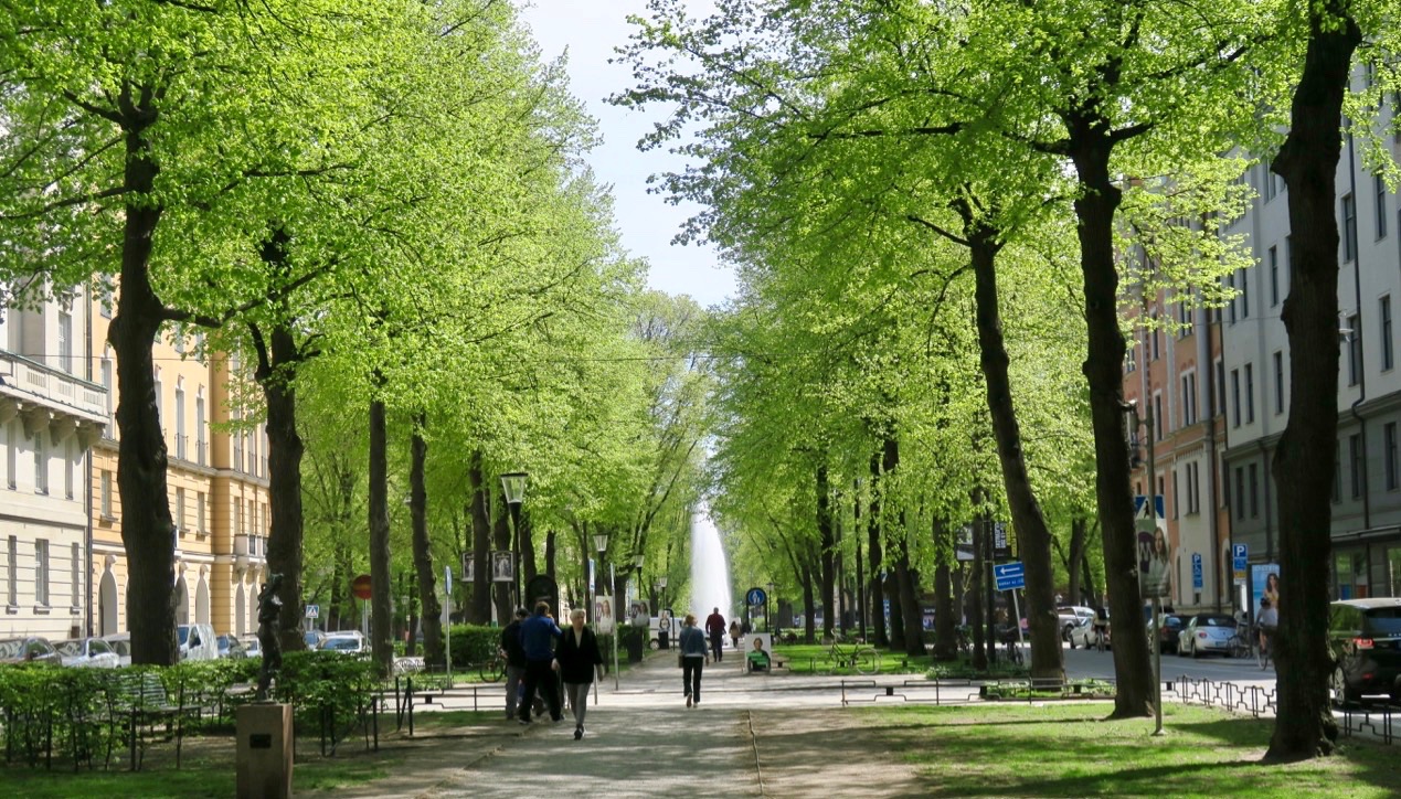 Karlavägen blev en esplanad på Östermalm, byggd efter influenser från andra europeiska städer. 