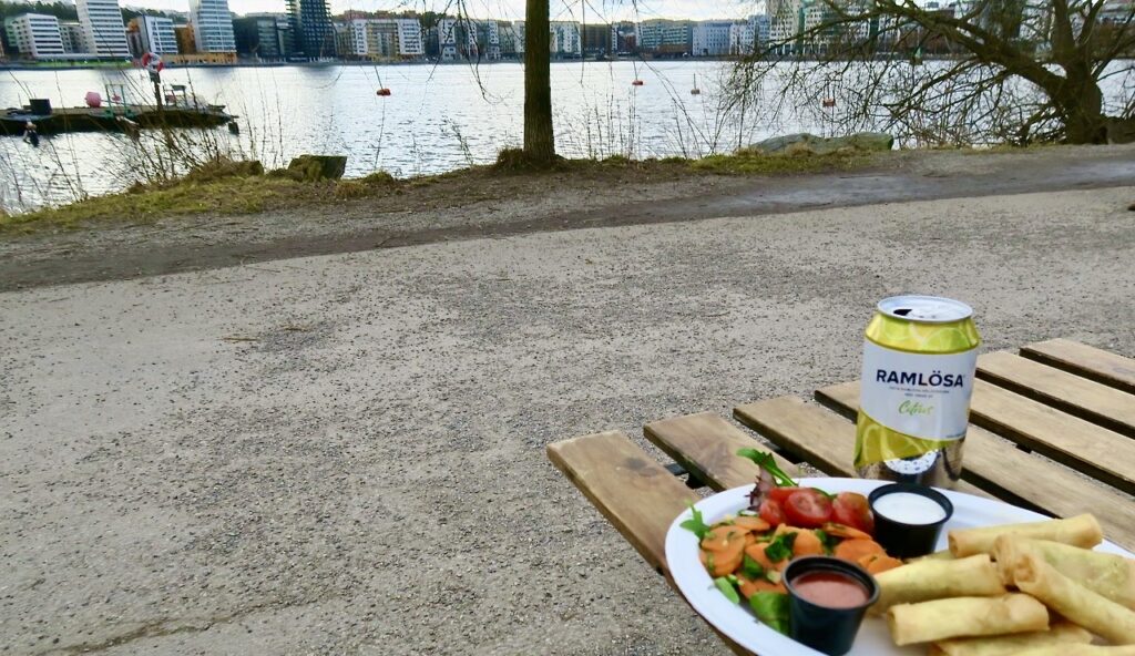 Stockholm. Södermalm.Årstaviken. Lunch med utsikt. 