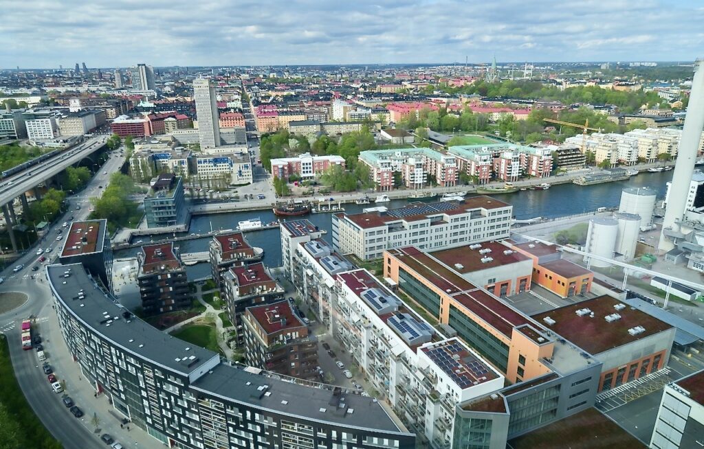 Stockholm. Sjöstadens Skybar. Härlig utsikt över stockholm som jag genast kom att gilla. 