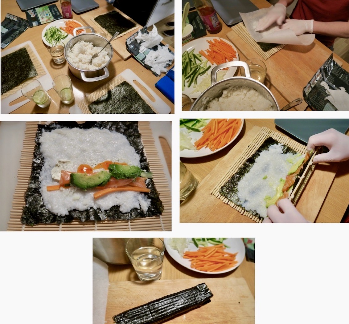 Sushi. Hemmagjord. Instruktion. 
