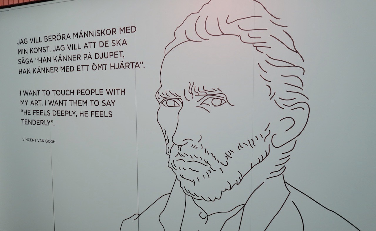 Uppsala. Utställning Van Gogh Alive -The Experience. Att beröra var viktigt i hans skapande. 