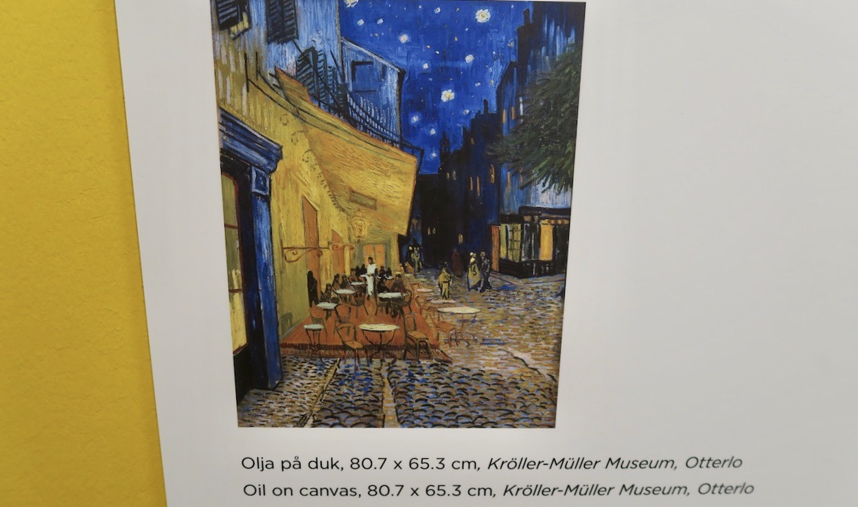 Uppsala. Utställningen Van Gogh Aliver. Van Gogh har i färgen ofta en blå följeslagare och ofta tillsammans med gult. 